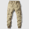 Men's Tactical Cargo Elastic-Waist Jogger Pants - Khaki