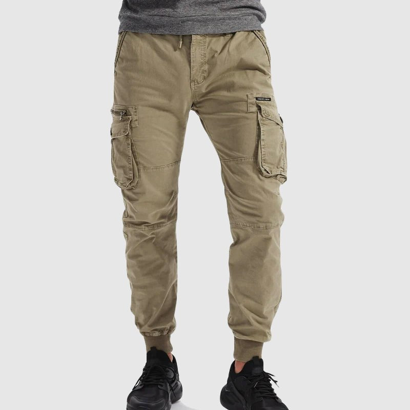 Men's Tactical Cargo Elastic-Waist Jogger Pants