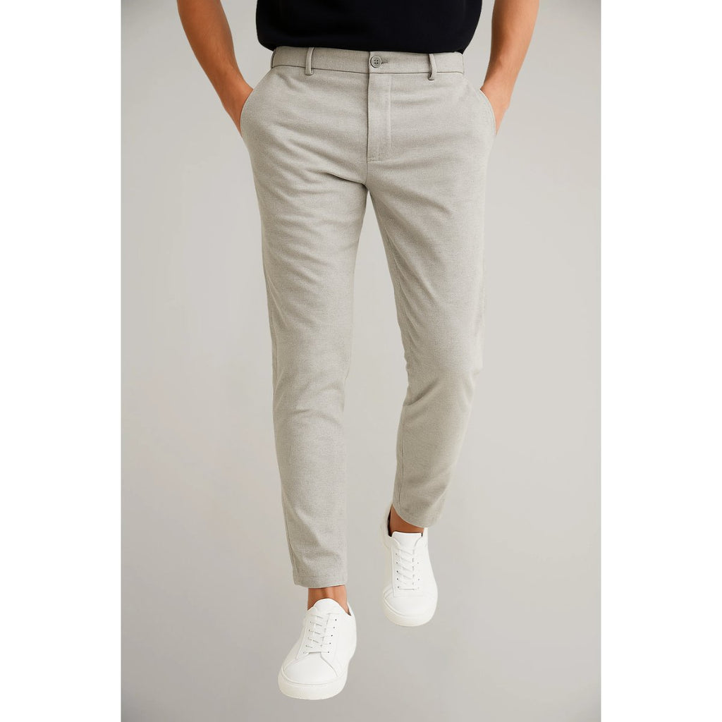 Men's Tailored Slim-Fit Button-Closure Pants