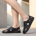 Orthopedic Fisherman Sandals Closed-Toe Breathable Comfort - Black