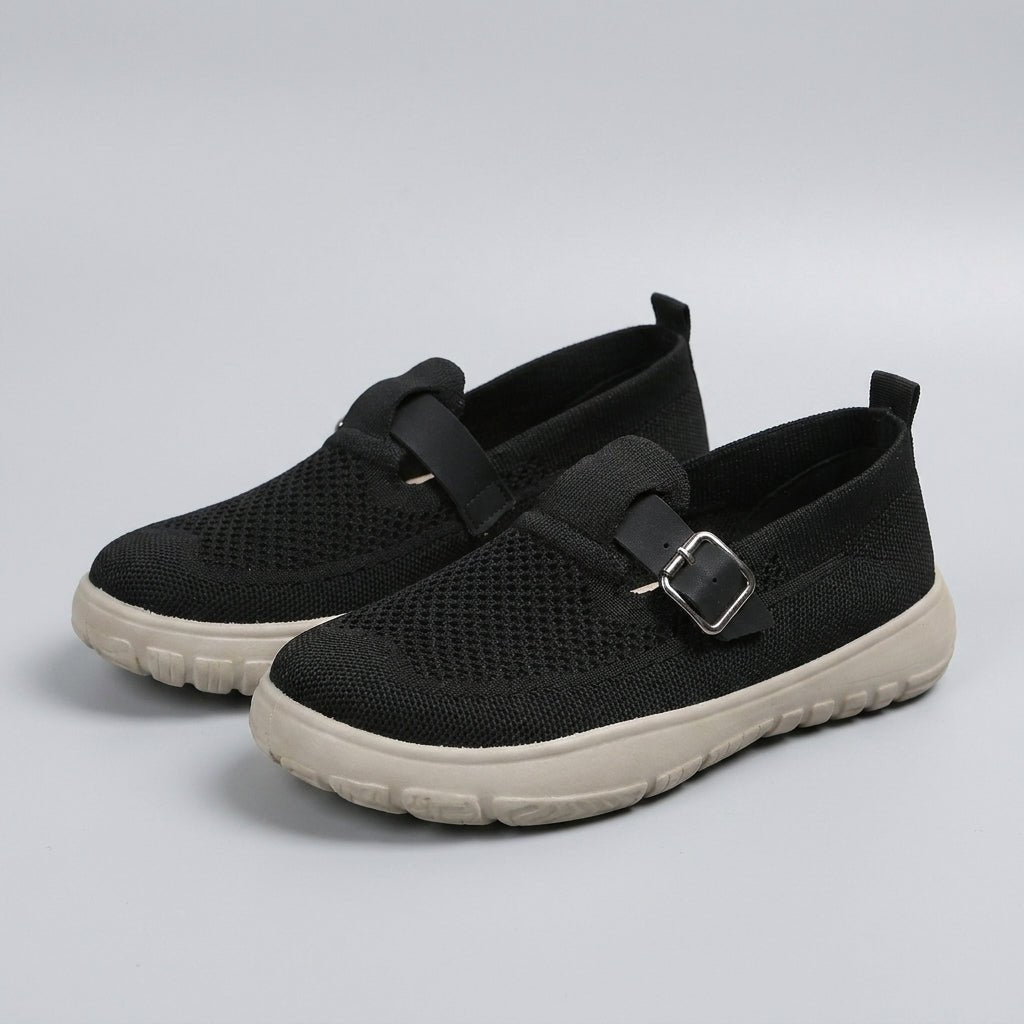 Orthopedic Loafers Buckle Strap Slip-On Comfort Shoes Women