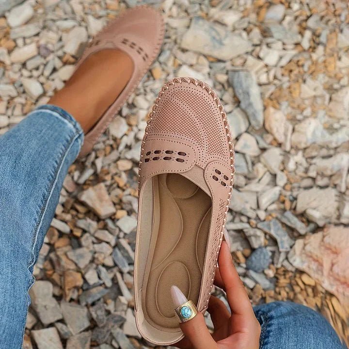 Orthopedic Loafers Slip-On Perforated PU Flat Comfort