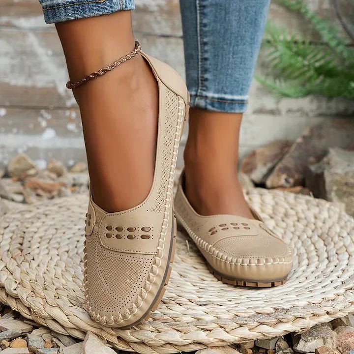 Orthopedic Loafers Slip-On Perforated PU Flat Comfort