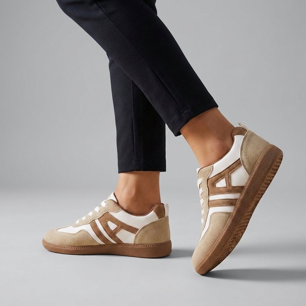 Orthopedic Low-Top Sneakers Color Block Lace-Up Women