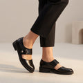Orthopedic Mary Jane Flats Round Toe Buckle Strap Support