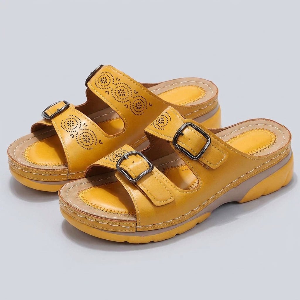Orthopedic Platform Slide Sandals Buckle Adjustable