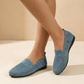 Orthopedic Slip-On Flats Knit Round Toe Women's Comfort - Light Blue