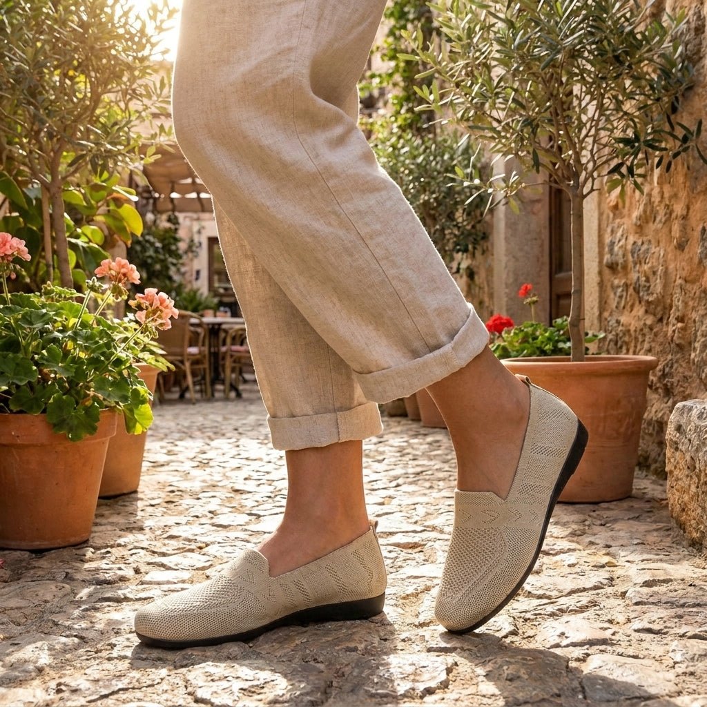 Orthopedic Slip-On Flats Knit Round Toe Women's Comfort