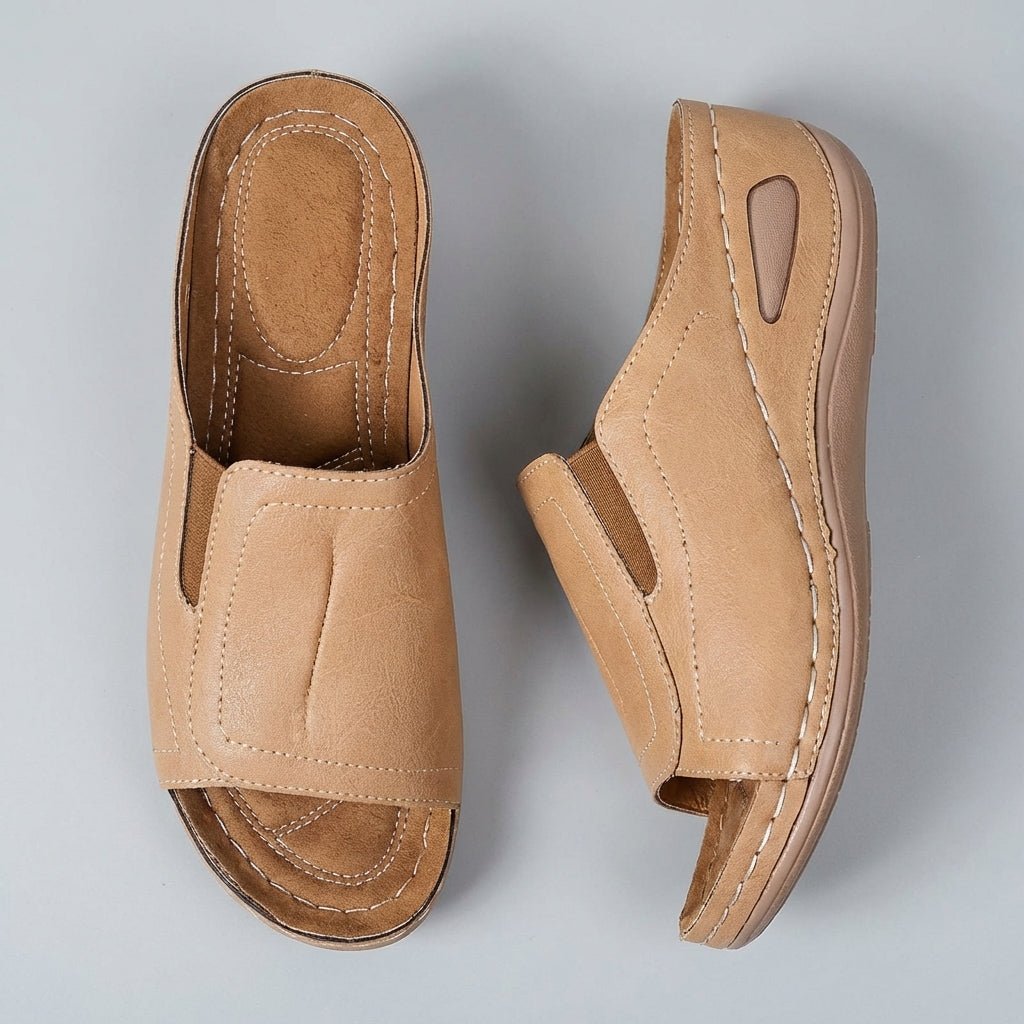 Orthopedic Wedge Sandals Women Slip-On Open-Toe Comfort