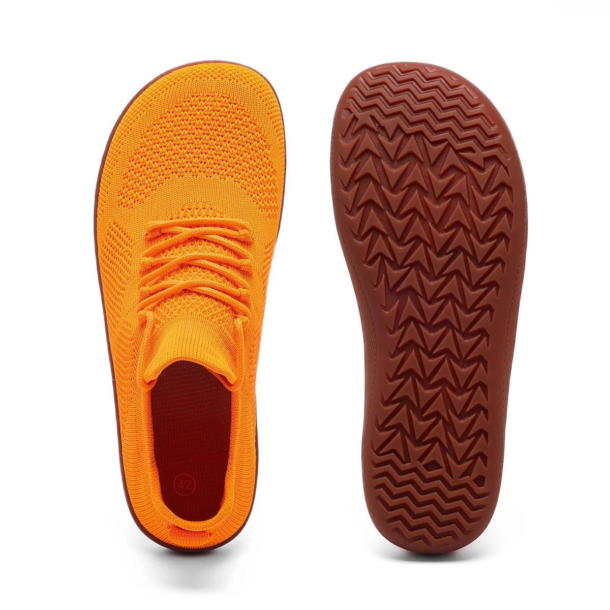 Unisex Barefoot Minimalist Breathable Slip-On Sneakers - Orange