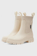 Waterproof Boots Chelsea Style Ankle Pull-On - Beige
