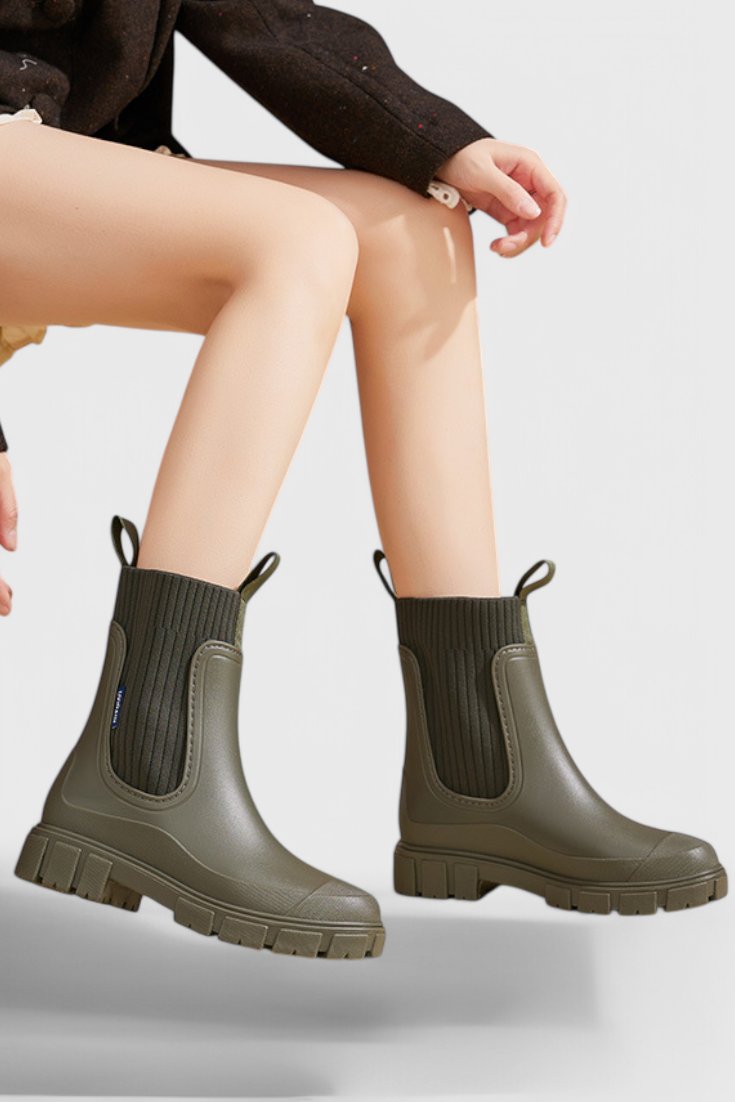 Waterproof Boots Chelsea Style Ankle Pull-On