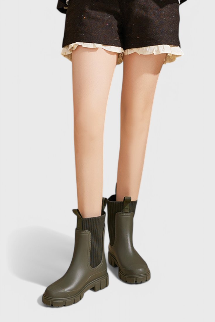 Waterproof Boots Chelsea Style Ankle Pull-On