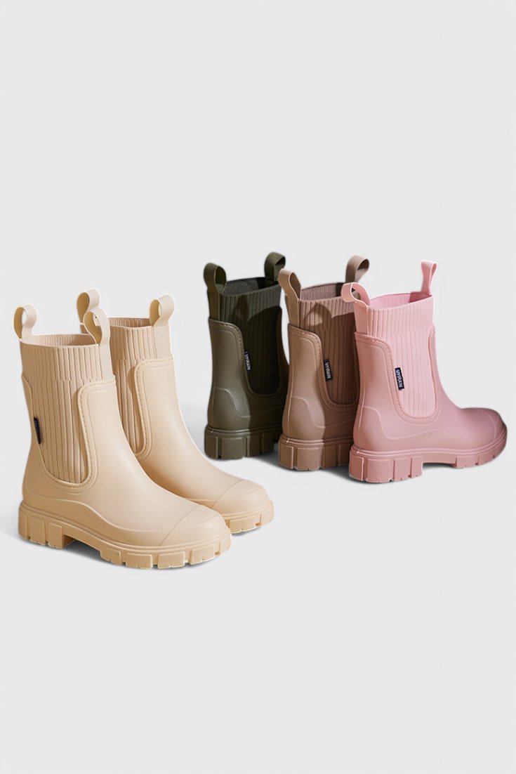 Waterproof Boots Chelsea Style Ankle Pull-On
