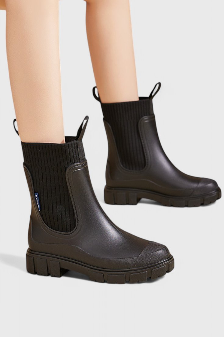Waterproof Boots Chelsea Style Ankle Pull-On