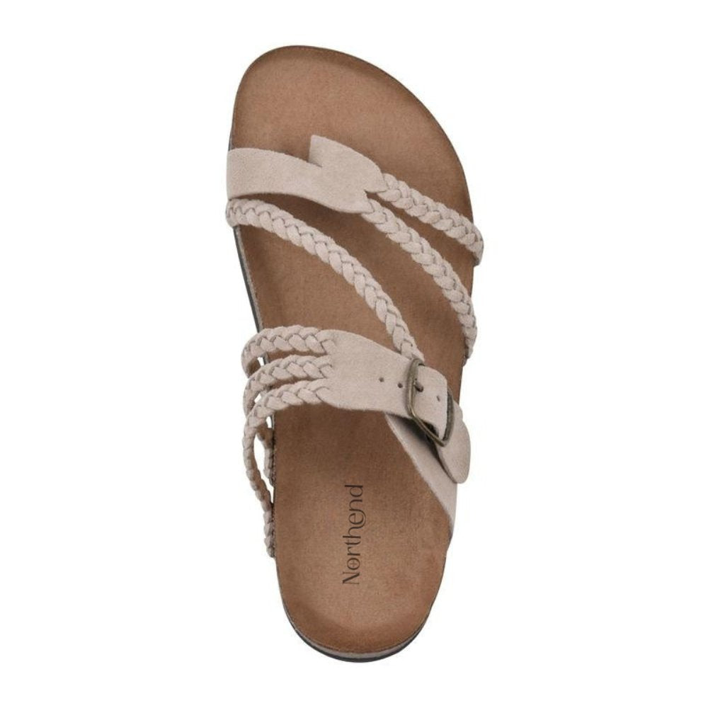 Women's Braided Adjustable Buckle Toe-Loop Sandals