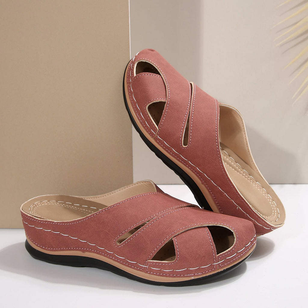 Women's Breathable Cushioned Slip-On Sandals - Pink