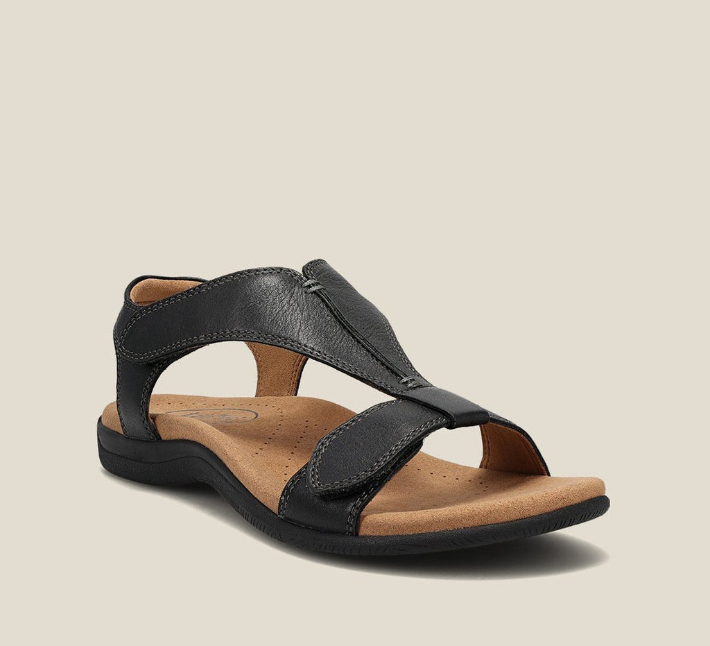 Women's Comfort Sandals Adjustable Straps - Black