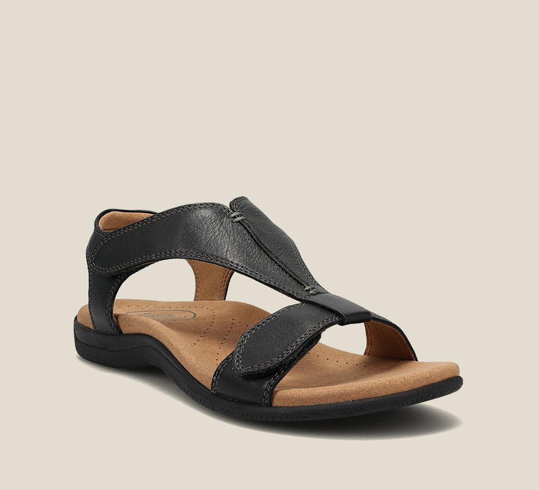 Women's Comfort Sandals Adjustable Straps - Black
