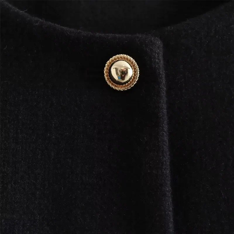 Women's Cropped Bomber Jacket Button Front Long Sleeve