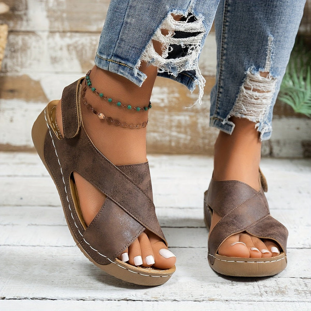 Women's Crossover Platform Sandals