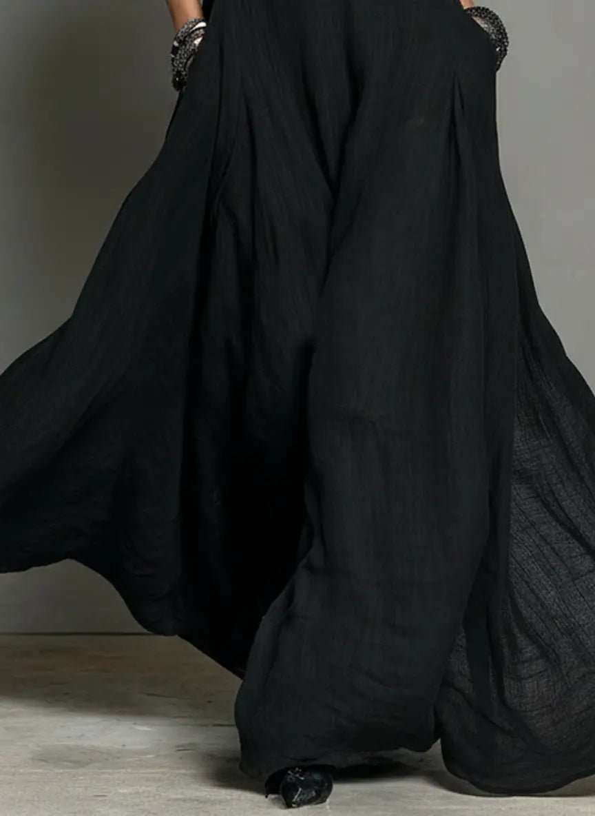 Women's Halter Neck Sleeveless Linen Maxi Dress