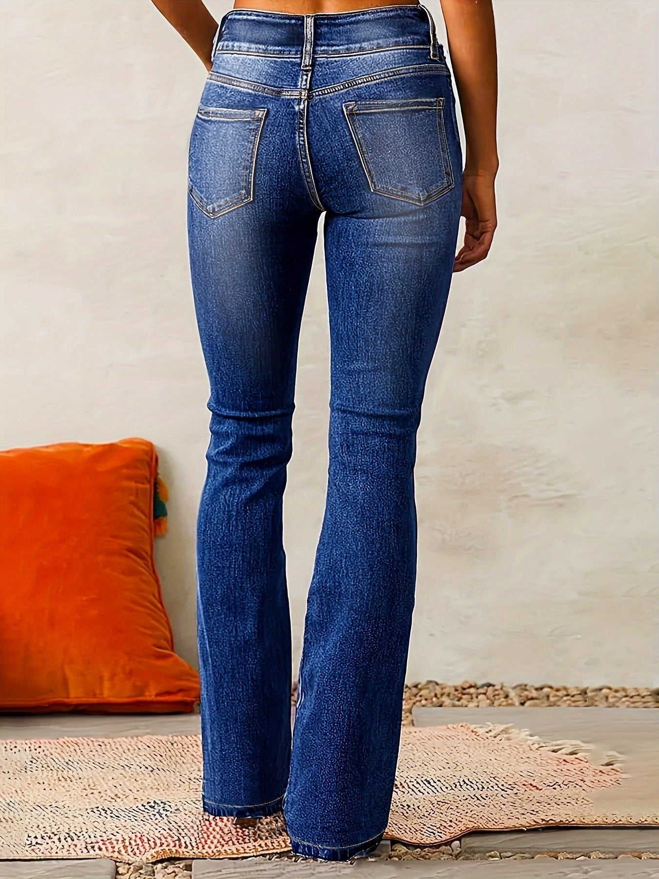 Women's High-Rise Bootcut Stretch Denim Jeans
