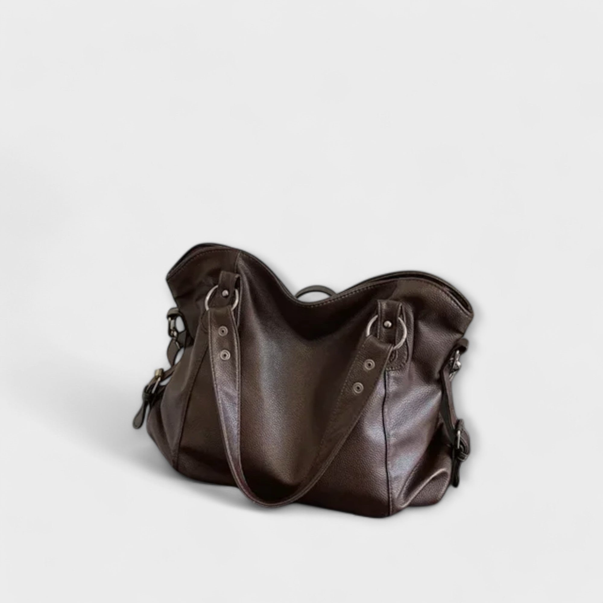 Women's Large Capacity Adjustable Hobo Shoulder Bag - Brown