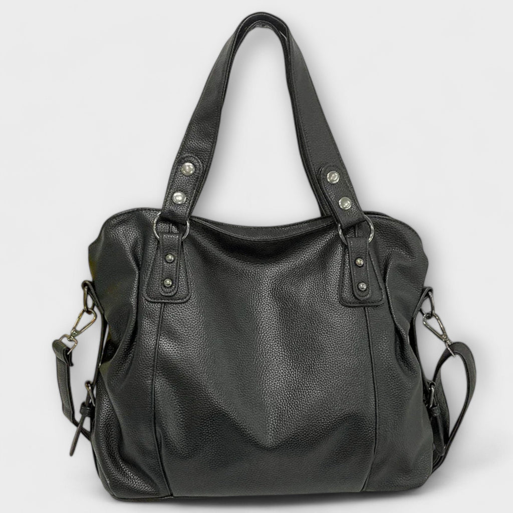 Women's Large Capacity Adjustable Hobo Shoulder Bag - Black