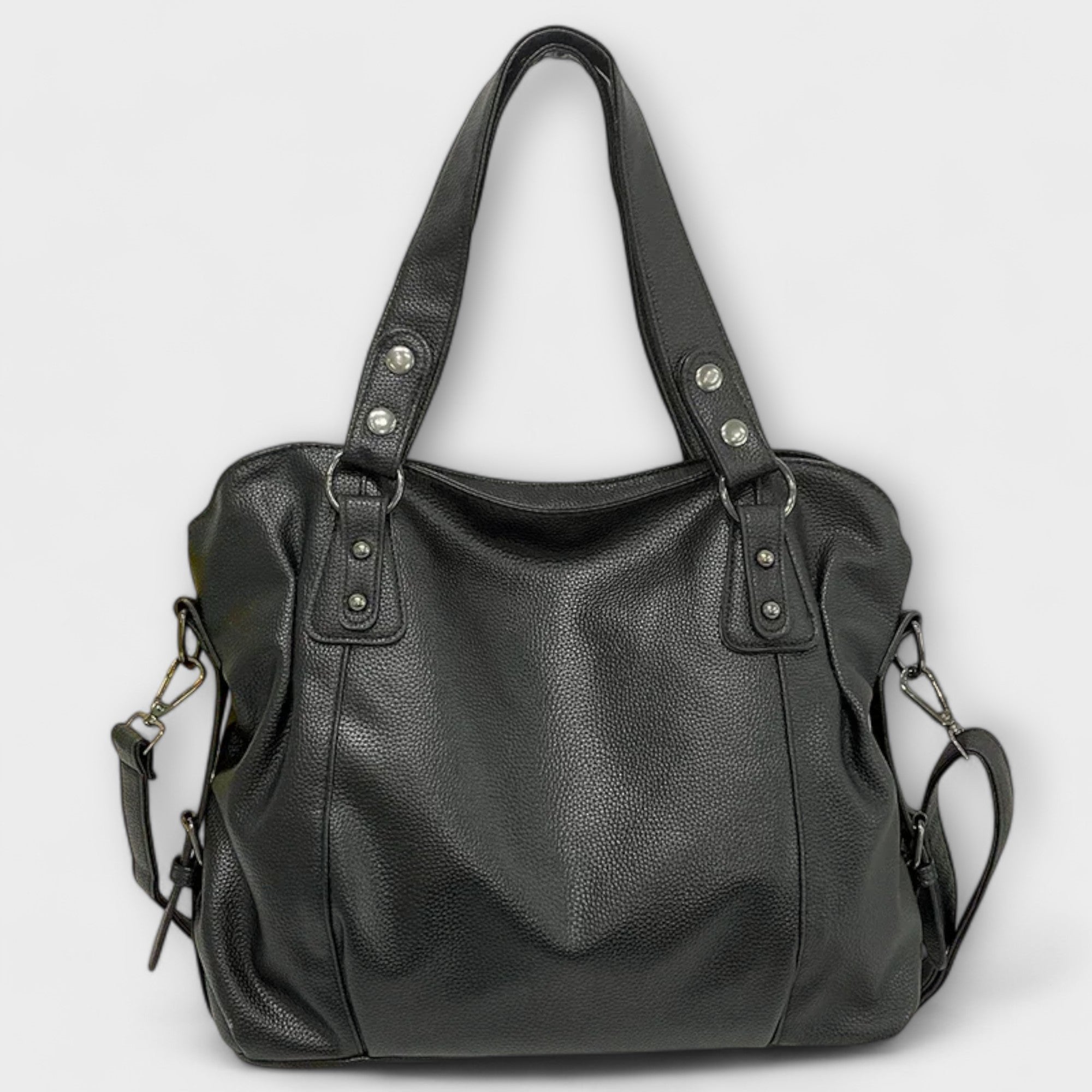 Women's Large Capacity Adjustable Hobo Shoulder Bag - Black