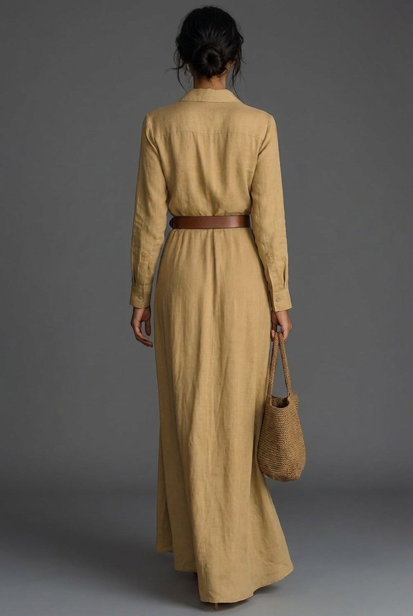 Women's Long Sleeve Wrap Maxi Dress