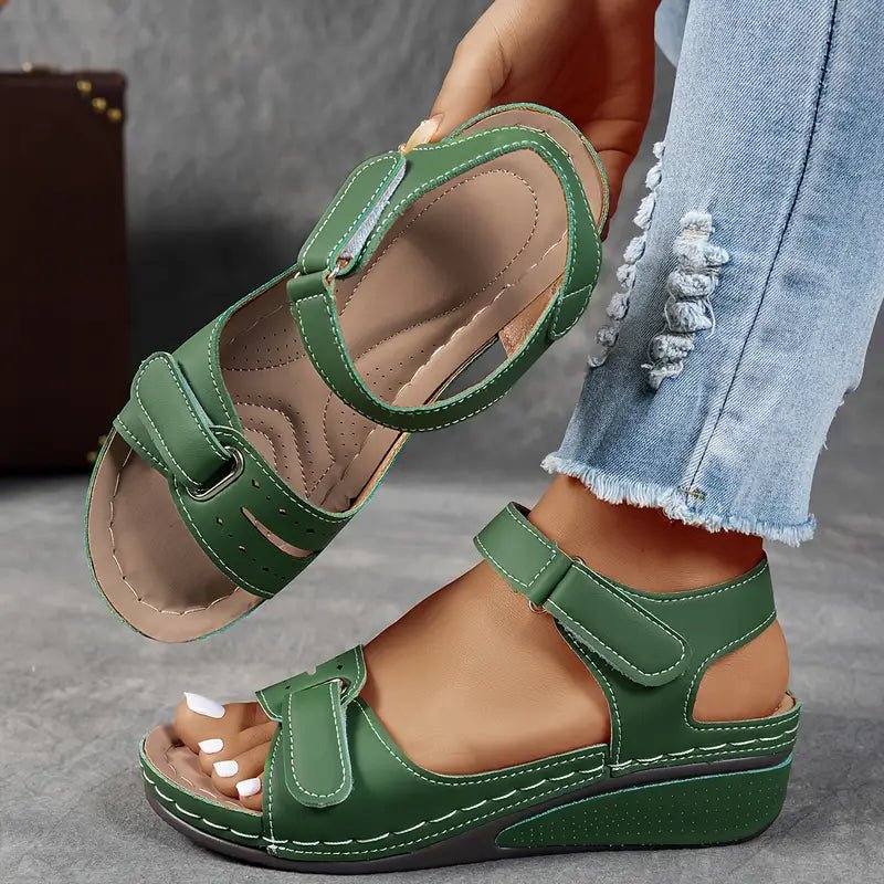 Women's Orthopedic Adjustable-Strap Wedge Sandals