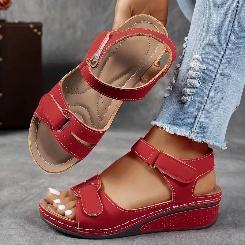 Women's Orthopedic Adjustable-Strap Wedge Sandals