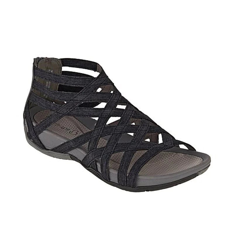 Women's Orthopedic Adjustable Strappy Sandals - Black