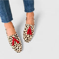 Women's Orthopedic Animal Print Slip-On Loafers - Beige