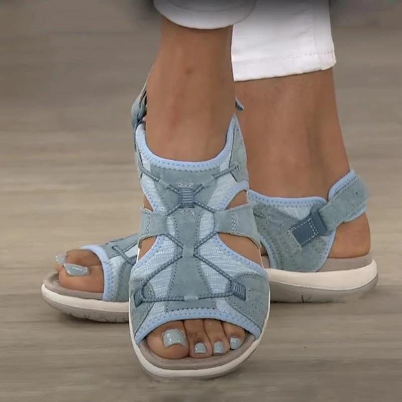 Women's Orthopedic Arch-Support Closed-Toe Sandals - Blue