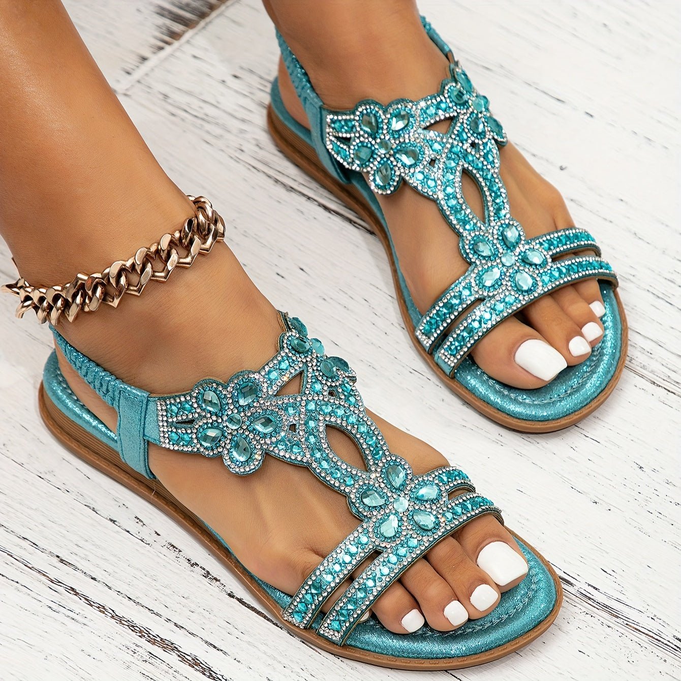 Women's Orthopedic Bohemian Beaded Flat Sandals