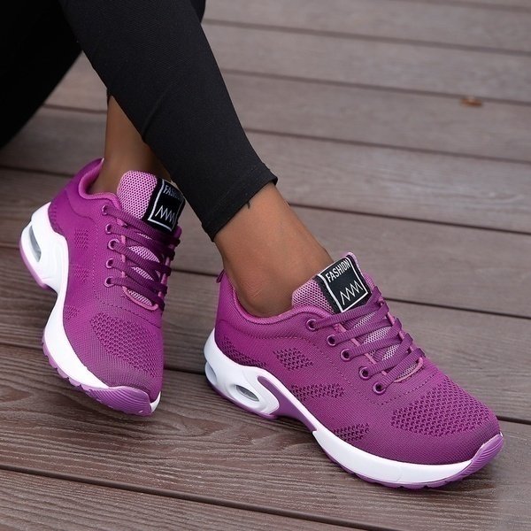 Women's Orthopedic Breathable Mesh Athletic Sneakers - Paars