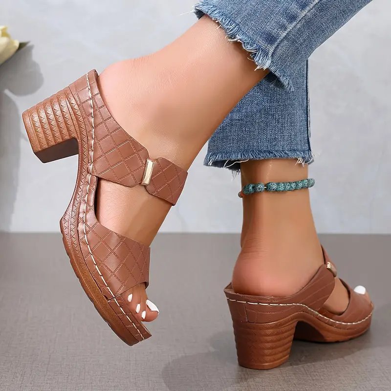 Women's Orthopedic Cushioned Block-Heel Platform Sandals