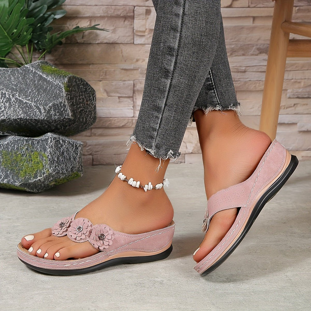 Women's Orthopedic Floral Slip-On Comfort Sandals