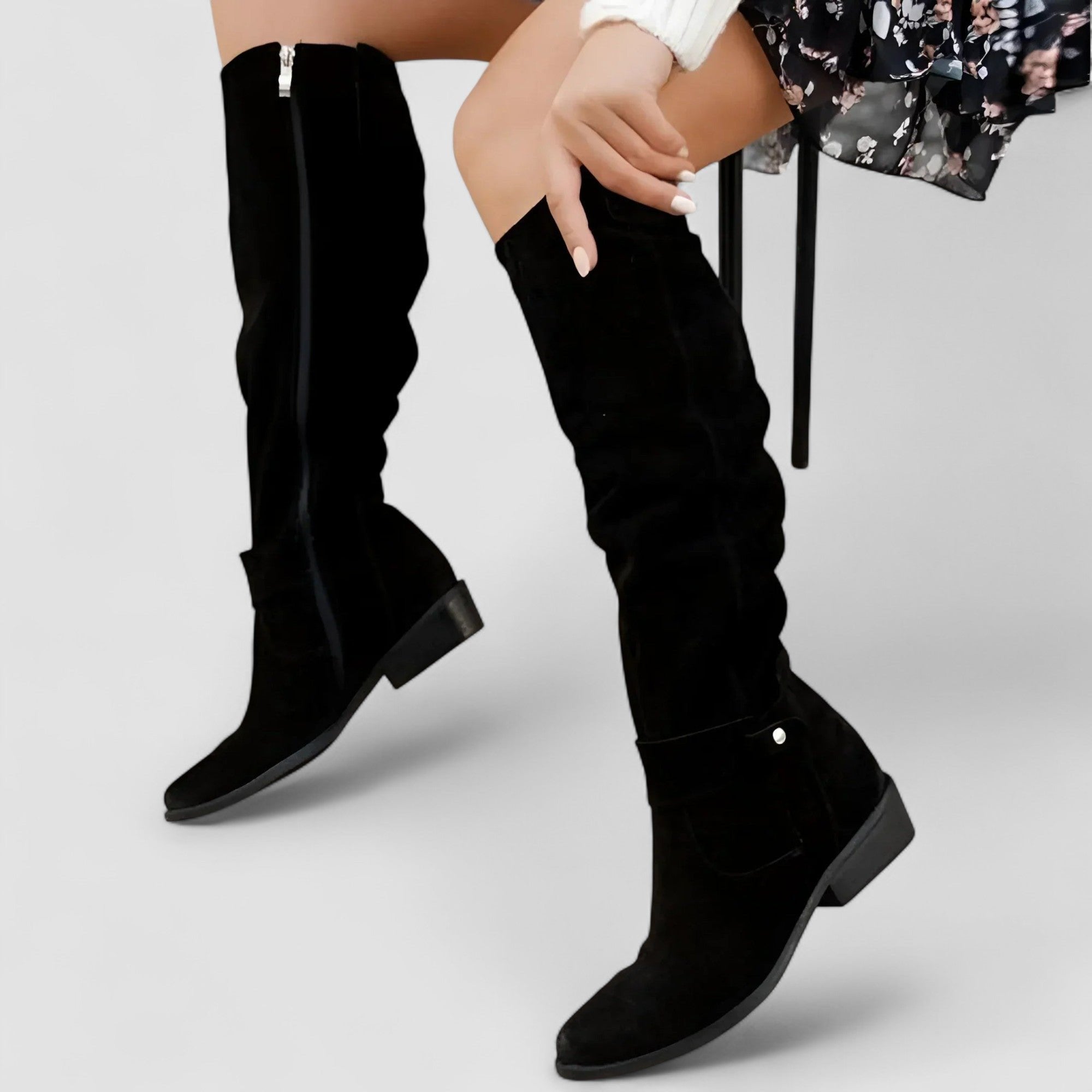 Women's Orthopedic Knee-High Suede Boots