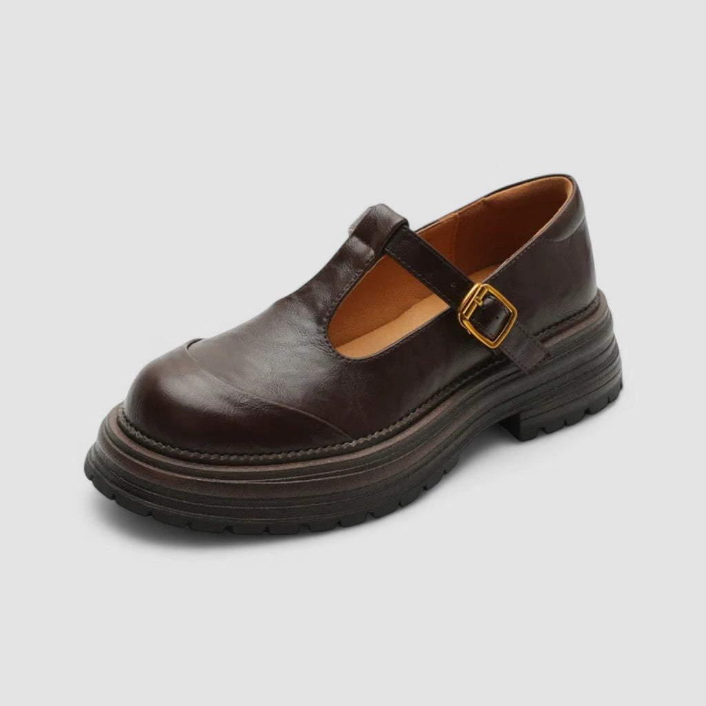 Women's Orthopedic Leather T-Strap Mary Jane Shoes
