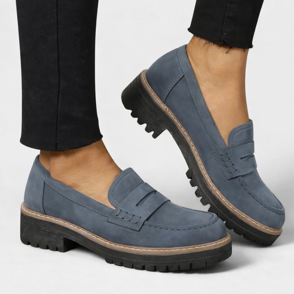 Women's Orthopedic Loafers Slip-On Comfort EVA Insole - Blue