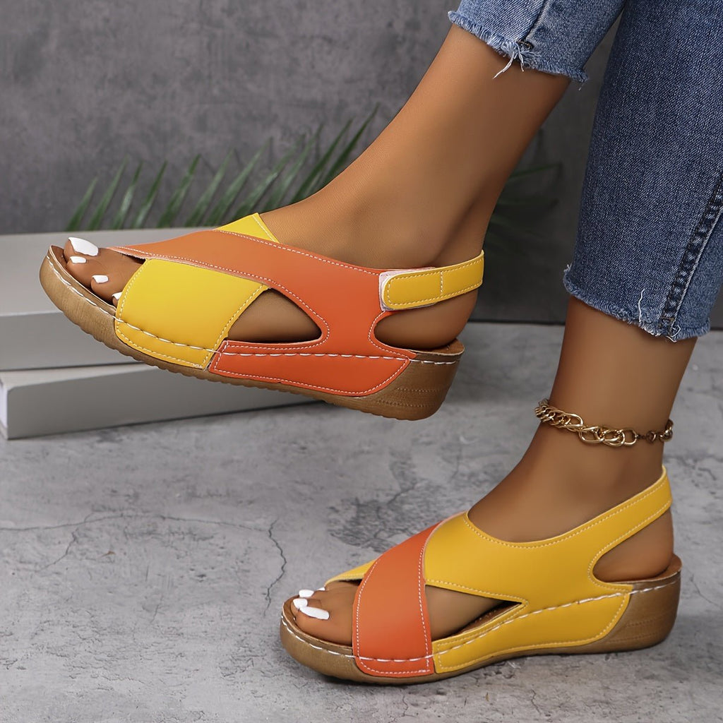 Women's Orthopedic Platform Sandals - Orange