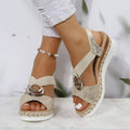 Women's Orthopedic Platform Sandals Summer Espadrille - Gold