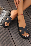 Women's Orthopedic Platform Slide Sandals - Black