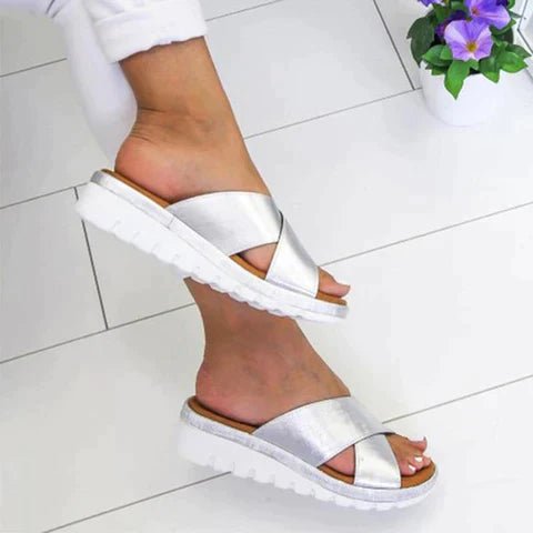 Women's Orthopedic Sandals Cross Strap Platform Comfort