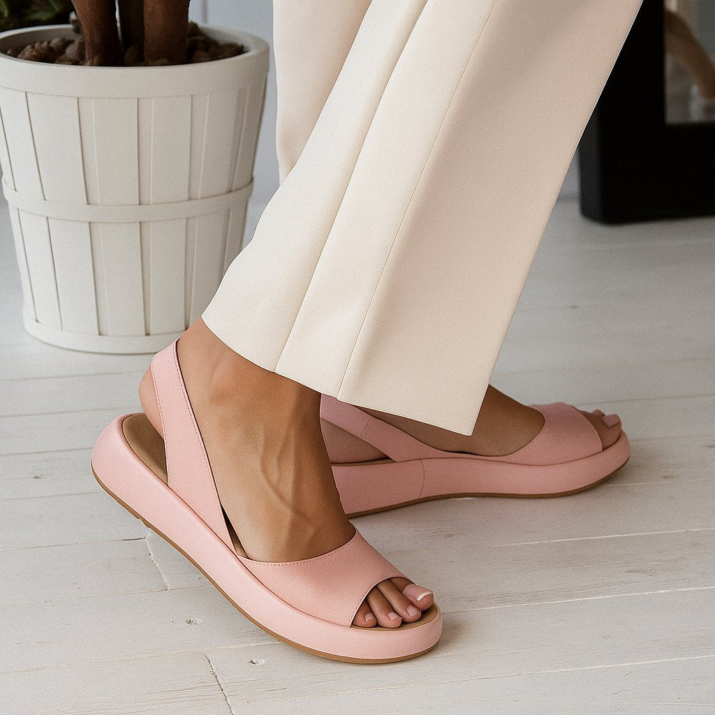 Women's Platform Cushioned Slingback Sandals