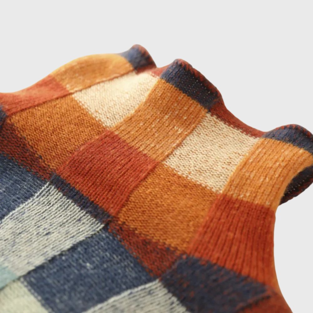 Women's Relaxed-Fit Cashmere Colorblock Mock-Neck Pullover Sweater