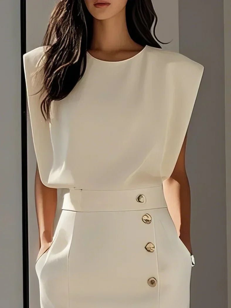 Women's Sleeveless Button-Front Midi Dress